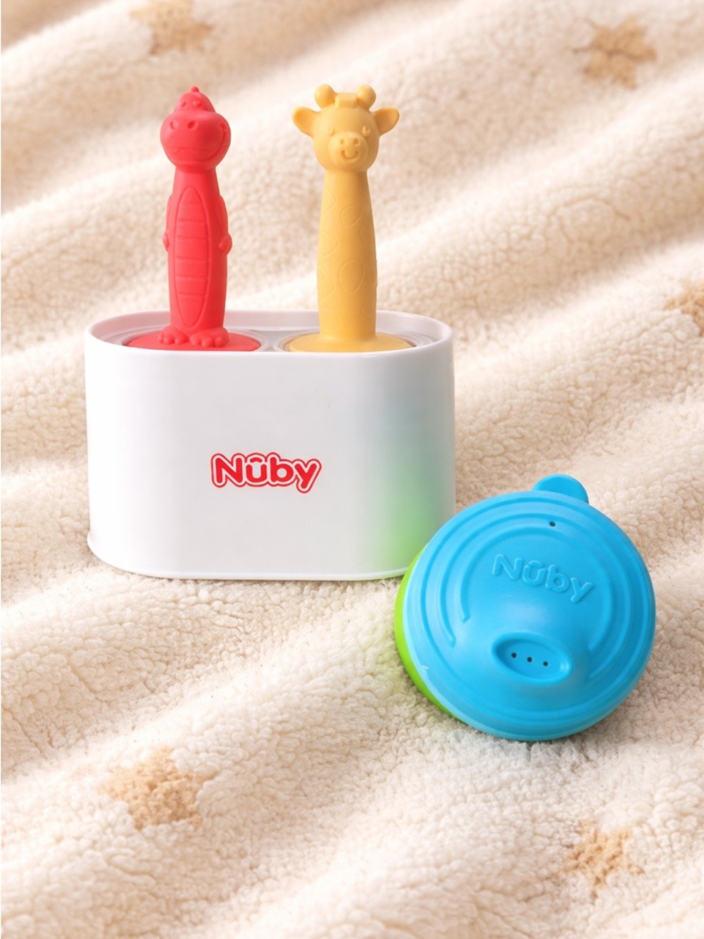 Nuby Kids Silicone Popsicle Mold Set - Red, Yellow, Blue